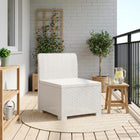 Tuinbank 1 pers rattan look wit