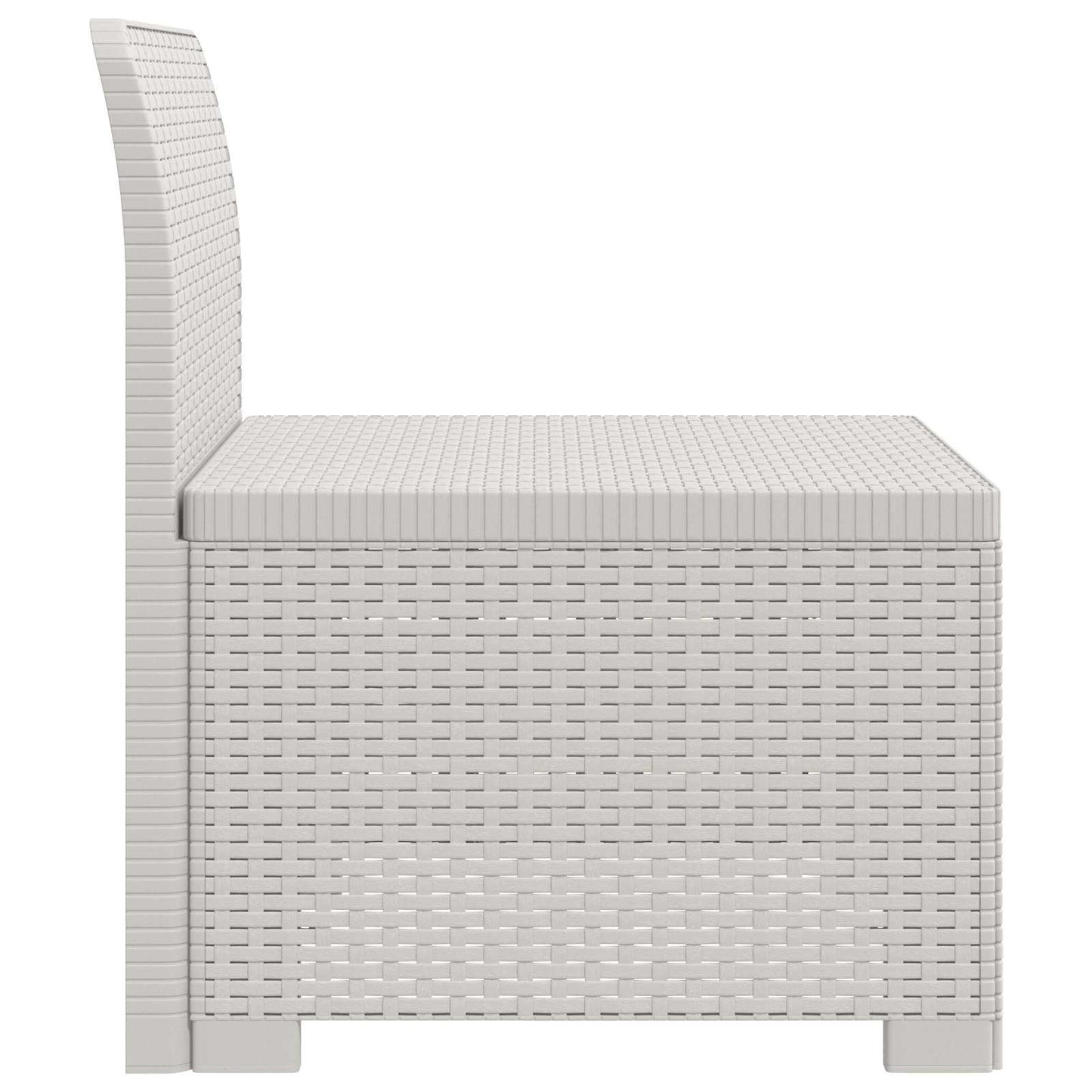 Eénpersoons Tuinbank Rattan Look PP Wit