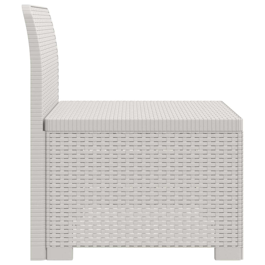 Eénpersoons Tuinbank Rattan Look PP Wit