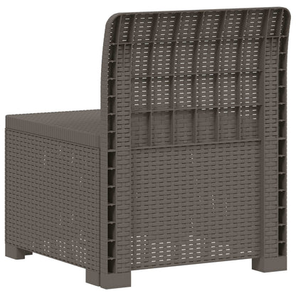 Eénpersoons Tuinbank Rattan Look PP Lichtgrijs