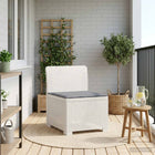 Eénpersoons Tuinbank met Kussen Rattan Look PP Wit