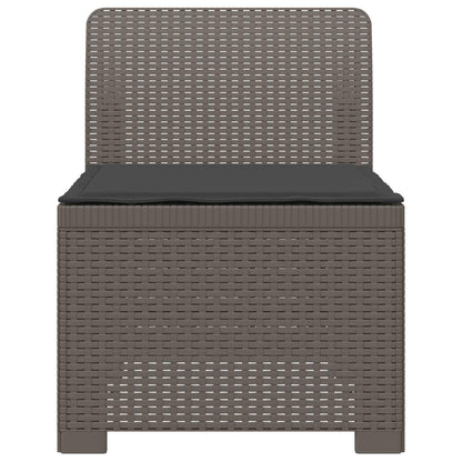 Eénpersoons Tuinbank met Kussen Rattan Look PP Lichtgrijs