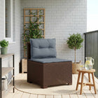 Eénpersoons tuinbank rattan look PP bruin