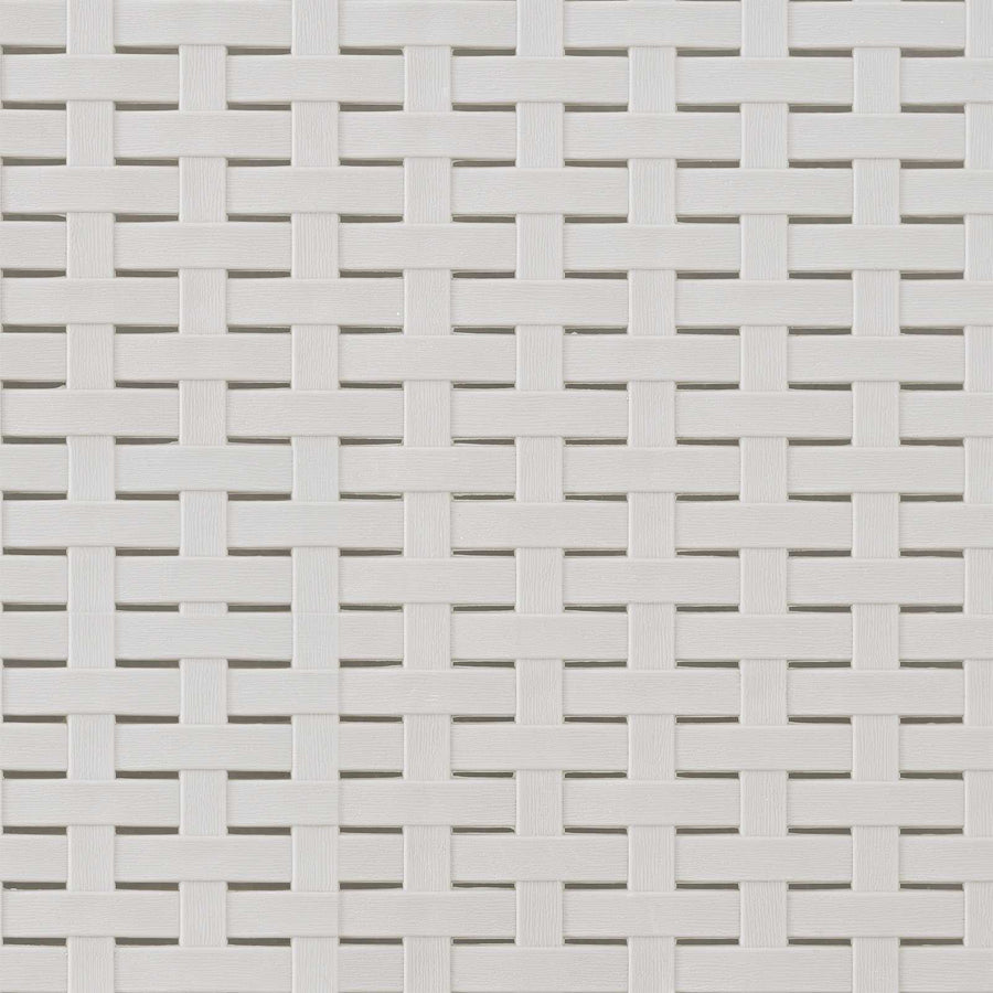 Eénpersoons Tuinbank met Kussens Rattan Look PP Wit