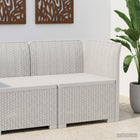 Tuinbank rattan look PP wit
