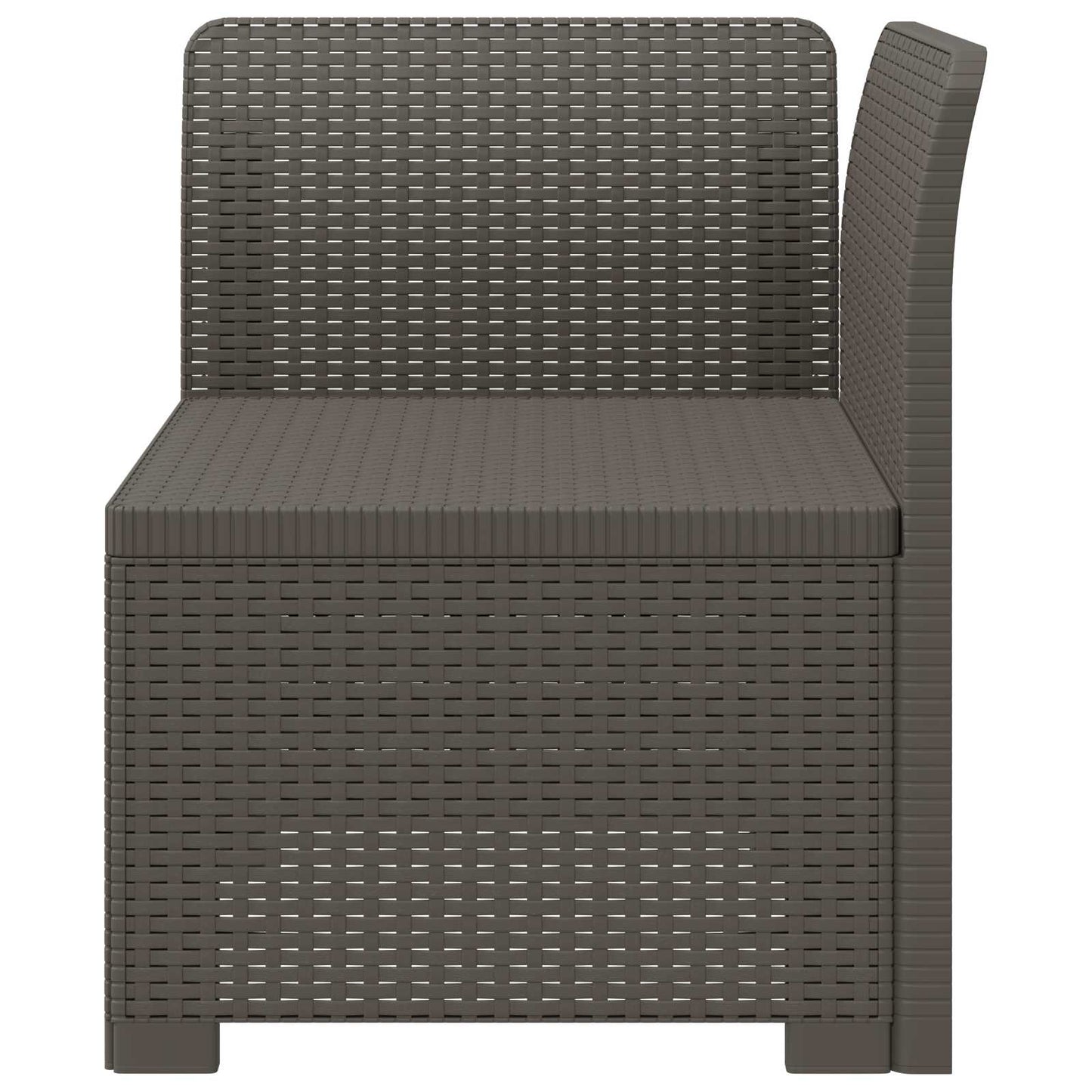 Eénpersoons Tuinbank Rattan Look PP Lichtgrijs