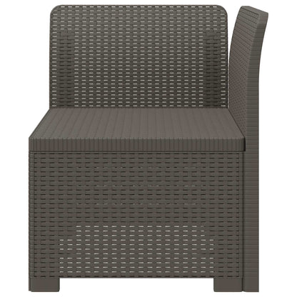 Eénpersoons Tuinbank Rattan Look PP Lichtgrijs