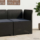 Eénpersoons Tuinbank met Kussen Rattan Look PP Antraciet
