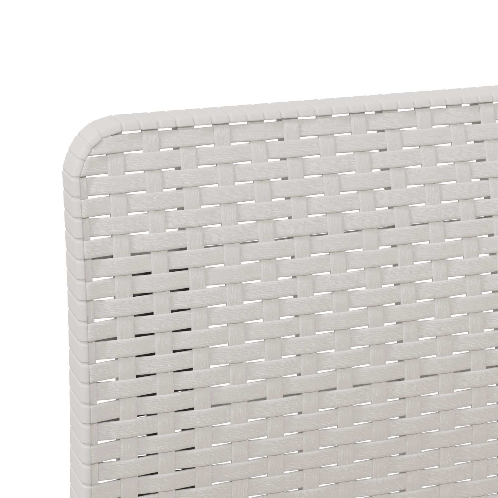 Eénpersoons Tuinbank met Kussen Rattan Look PP Wit