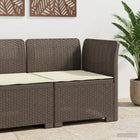 Tuinbank 1-persoons rattan look PP lichtgrijs