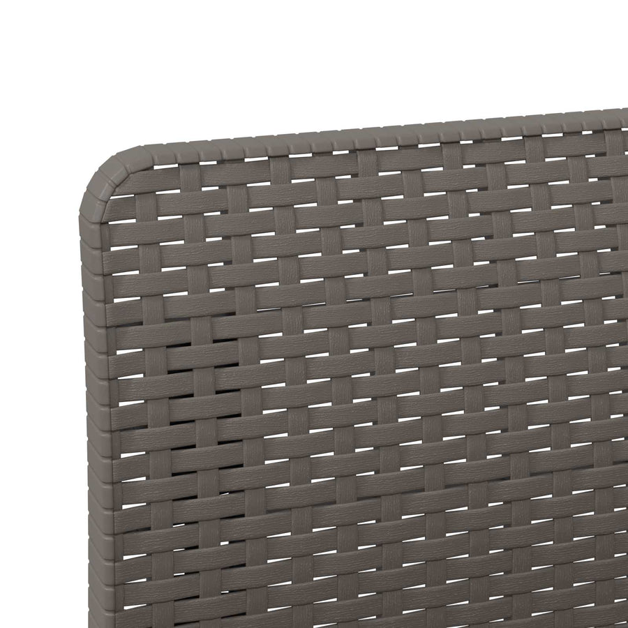 Eénpersoons Tuinbank met Kussen Rattan Look PP Lichtgrijs