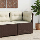 Tuinbank éénpersoons rattanlook bruin