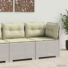 Eénpersoons Tuinbank met Kussens Rattan Look PP Wit