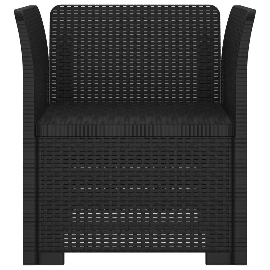 Eénpersoons Fauteuil Rattan Look PP Antraciet