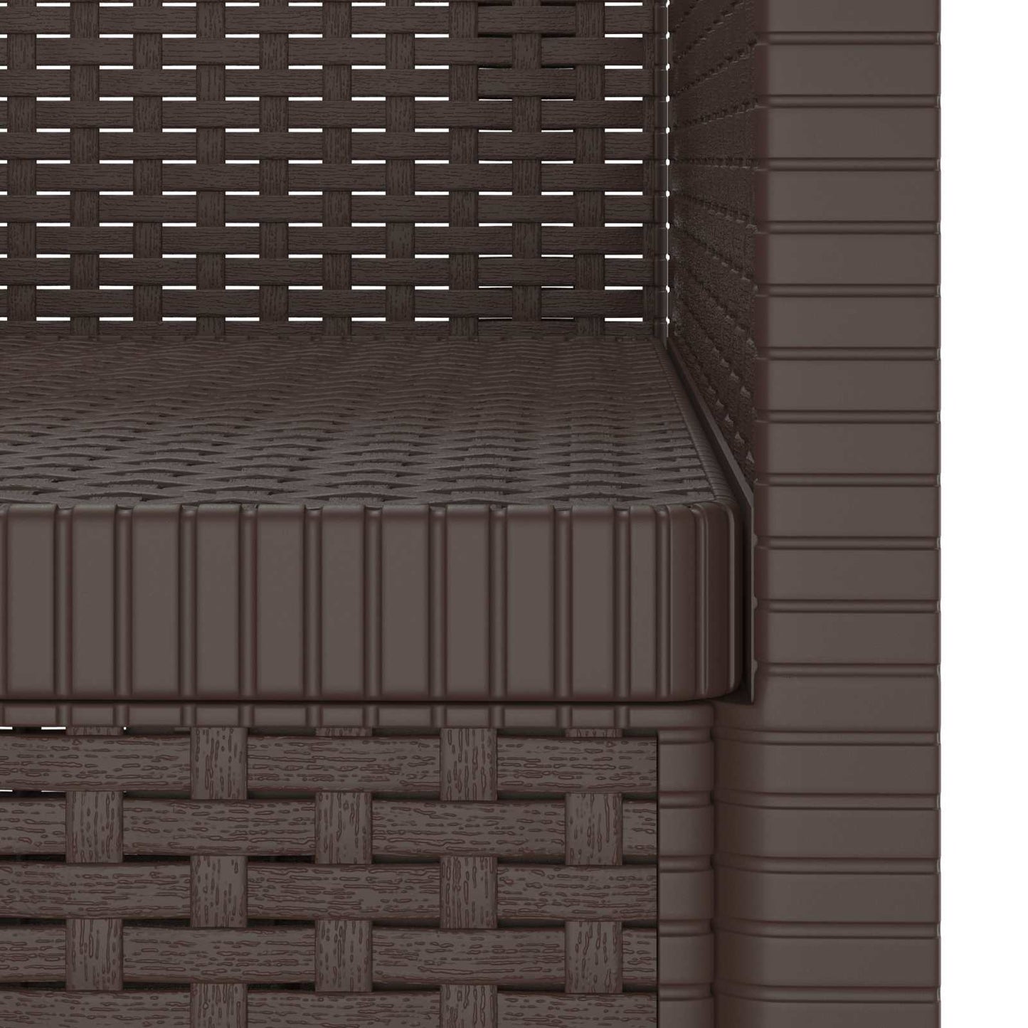 Eénpersoons Fauteuil Rattan Look PP Bruin