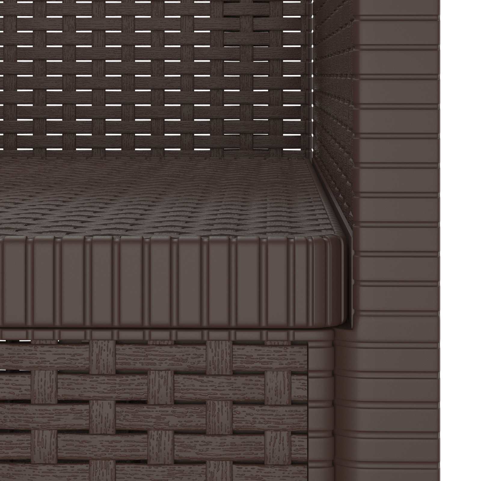 Eénpersoons Fauteuil Rattan Look PP Bruin