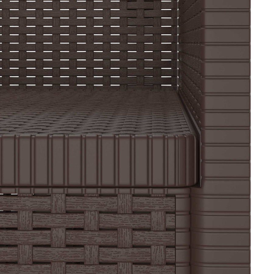 Eénpersoons Fauteuil Rattan Look PP Bruin