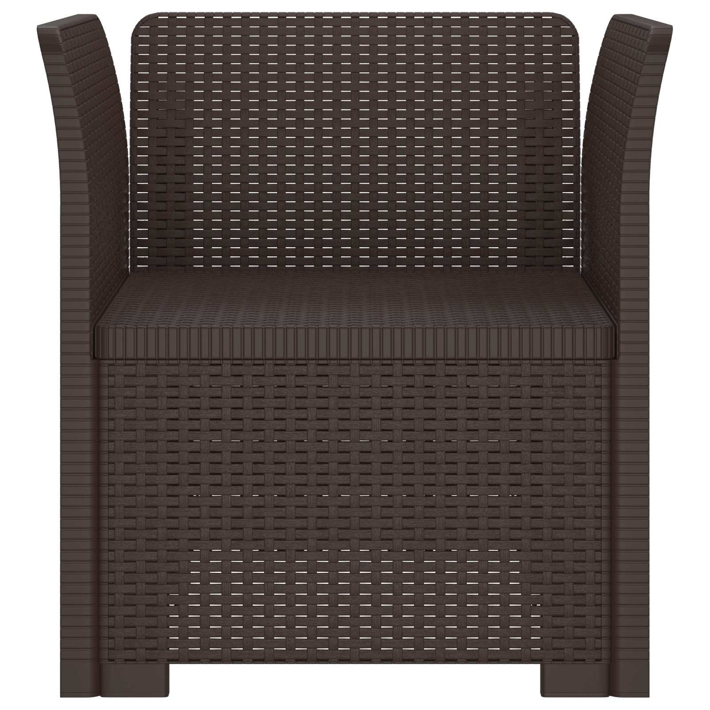 Eénpersoons Fauteuil Rattan Look PP Bruin