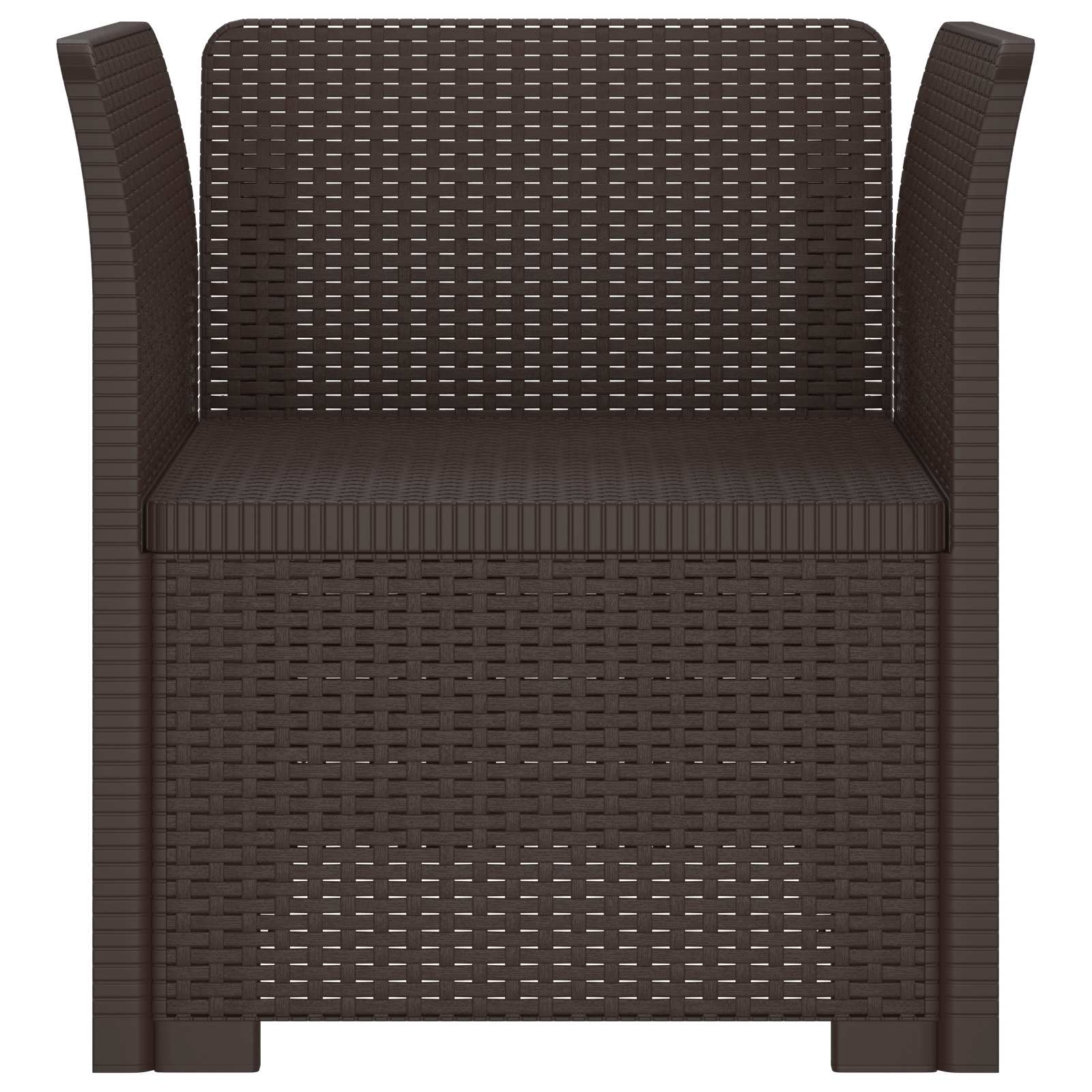 Eénpersoons Fauteuil Rattan Look PP Bruin