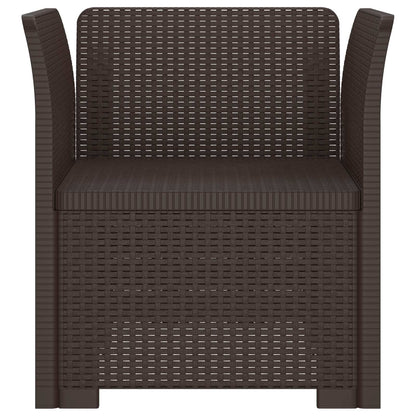 Eénpersoons Fauteuil Rattan Look PP Bruin