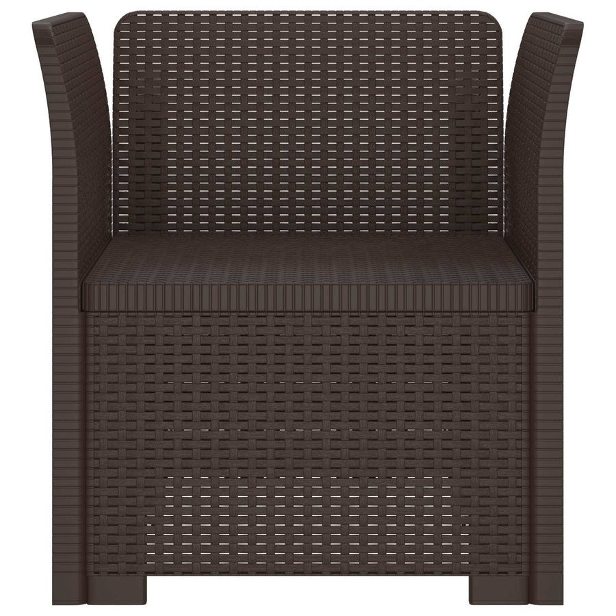 Eénpersoons Fauteuil Rattan Look PP Bruin