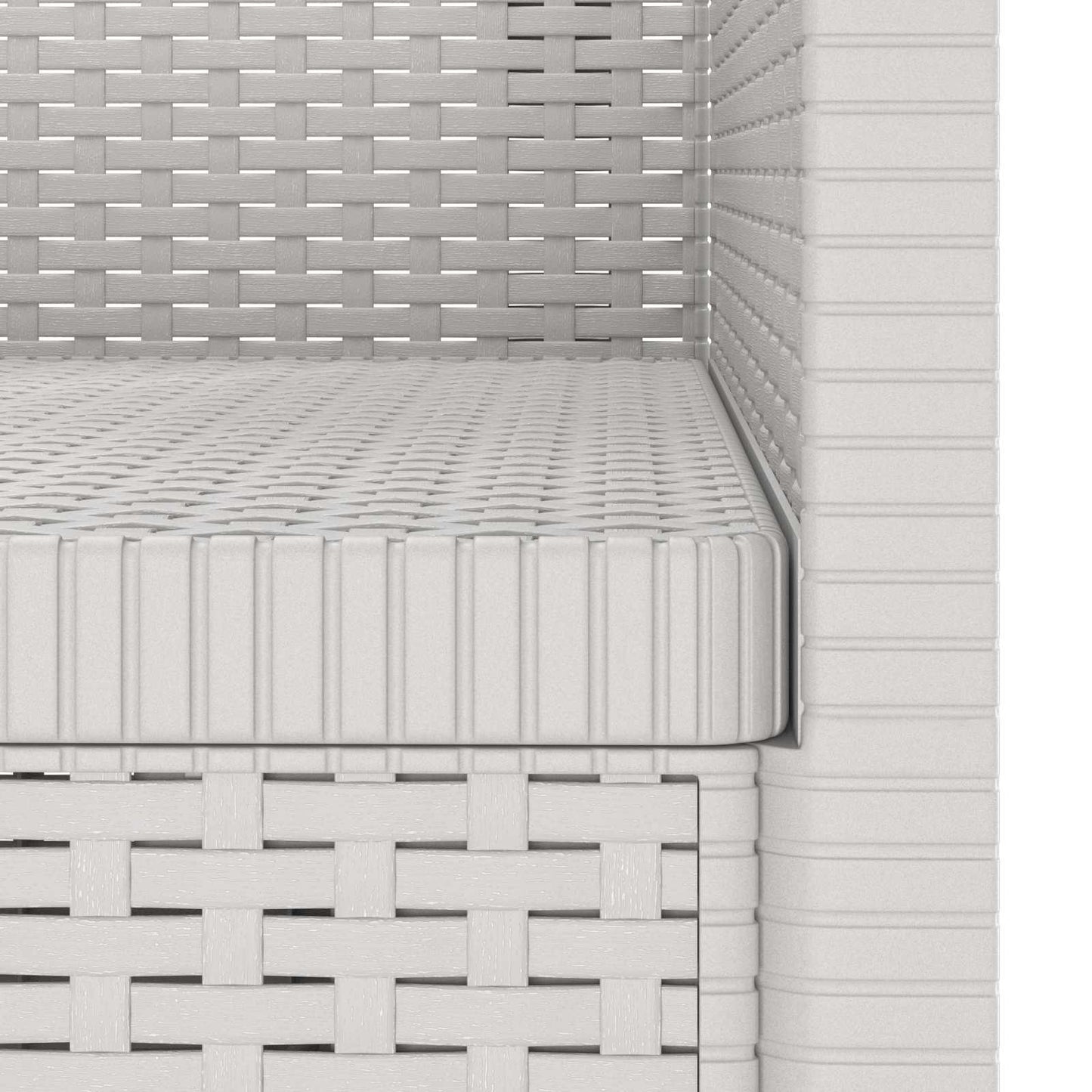 Eénpersoons Fauteuil Rattan Look PP Wit