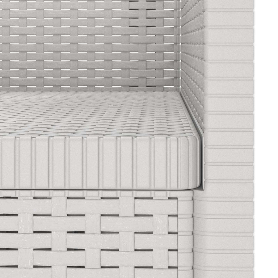 Eénpersoons Fauteuil Rattan Look PP Wit
