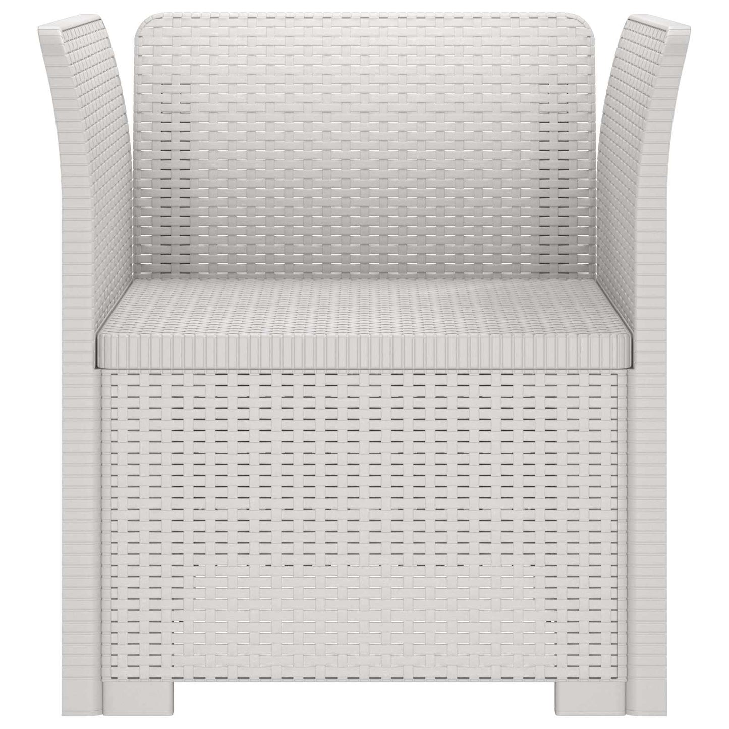 Eénpersoons Fauteuil Rattan Look PP Wit