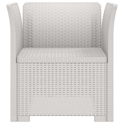 Eénpersoons Fauteuil Rattan Look PP Wit