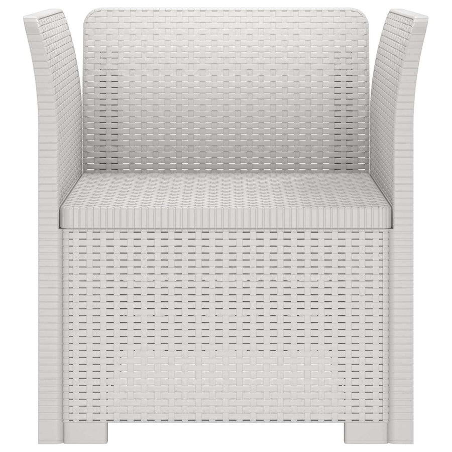 Eénpersoons Fauteuil Rattan Look PP Wit