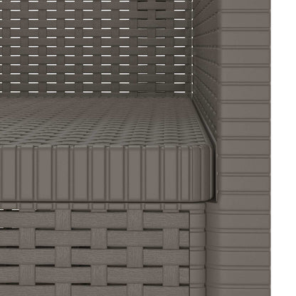 Eénpersoons Fauteuil Rattan Look PP Lichtgrijs