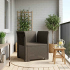 Fauteuil lichtgrijs rattan look PP