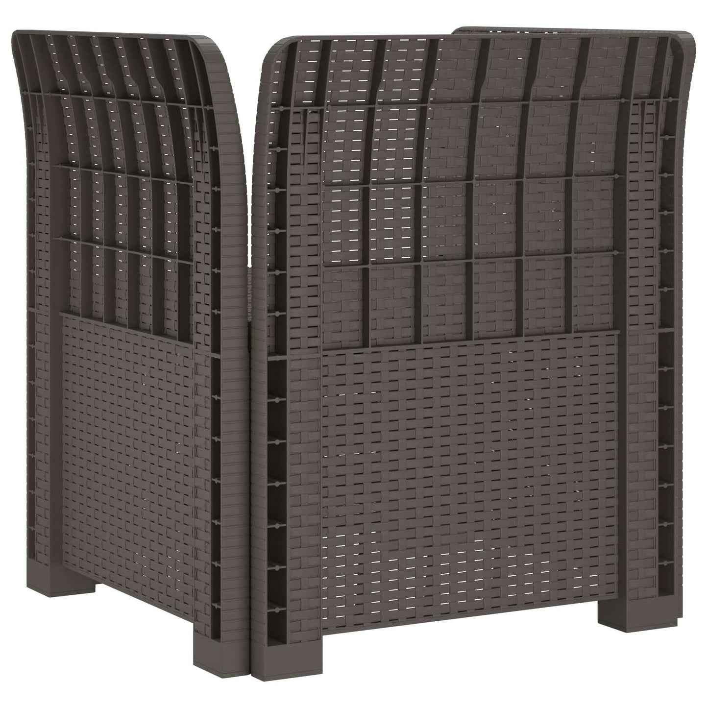 Eénpersoons Fauteuil Rattan Look PP Lichtgrijs