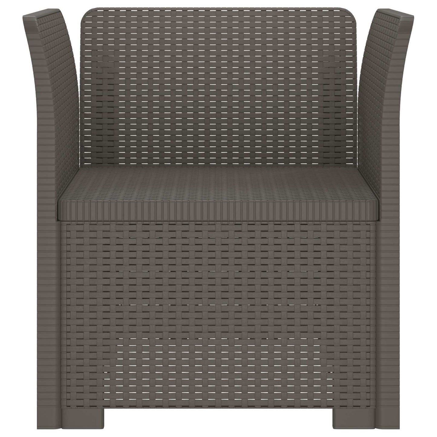 Eénpersoons Fauteuil Rattan Look PP Lichtgrijs