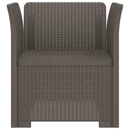 Eénpersoons Fauteuil Rattan Look PP Lichtgrijs