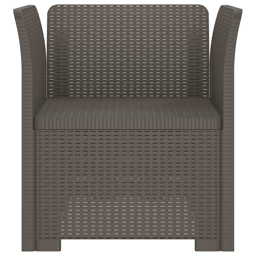 Eénpersoons Fauteuil Rattan Look PP Lichtgrijs