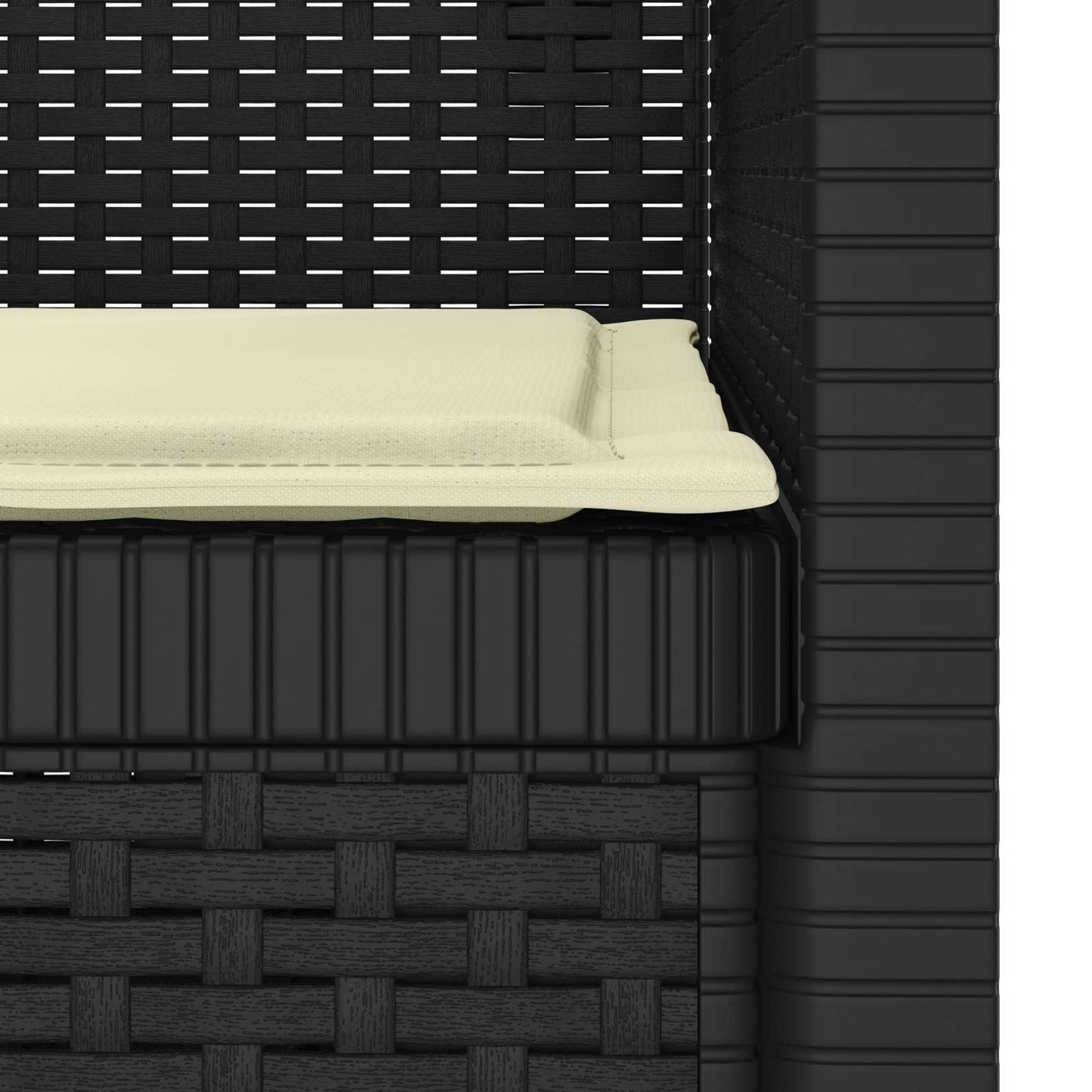 Eénpersoons Fauteuil met Kussen Rattan Look PP Antraciet
