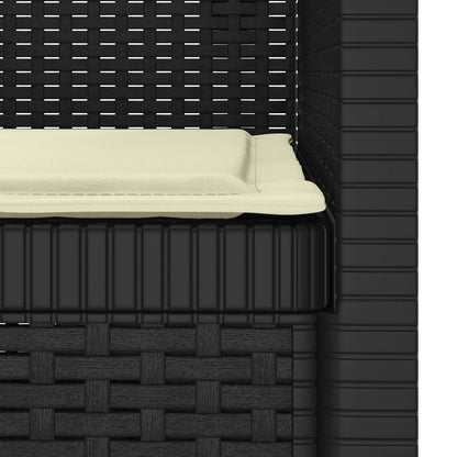 Eénpersoons Fauteuil met Kussen Rattan Look PP Antraciet
