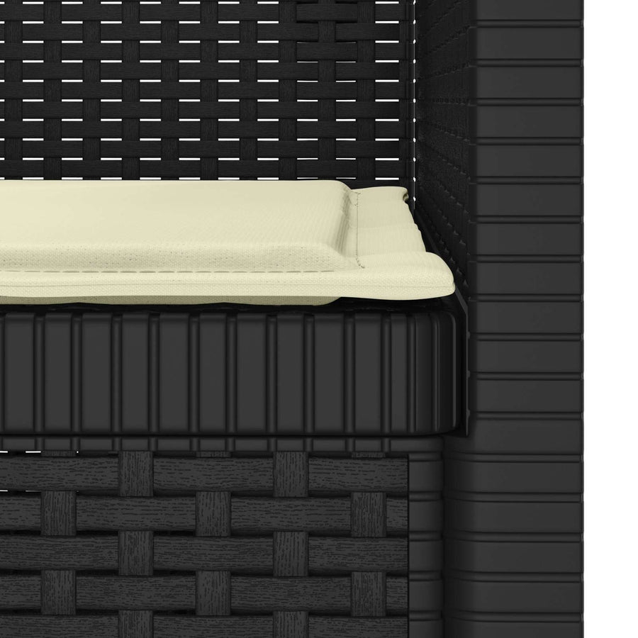 Eénpersoons Fauteuil met Kussen Rattan Look PP Antraciet