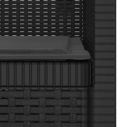 Eénpersoons Fauteuil met Kussen Rattan Look PP Antraciet