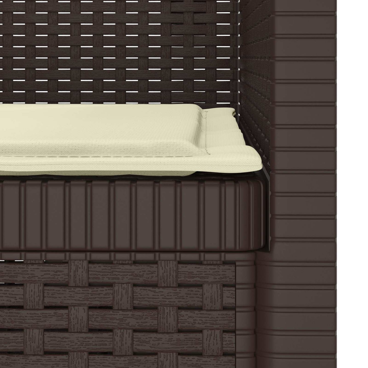 Eénpersoons Fauteuil met Kussen Rattan Look PP Bruin
