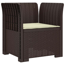 Eénpersoons Fauteuil met Kussen Rattan Look PP Bruin