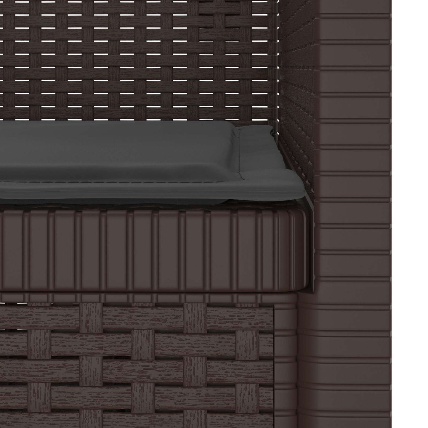 Eénpersoons Fauteuil met Kussen Rattan Look PP Bruin