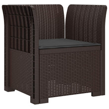 Eénpersoons Fauteuil met Kussen Rattan Look PP Bruin