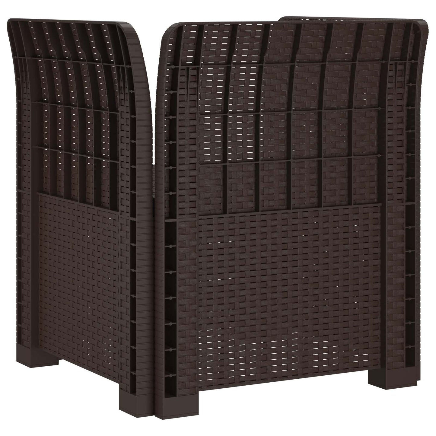 Eénpersoons Fauteuil met Kussen Rattan Look PP Bruin