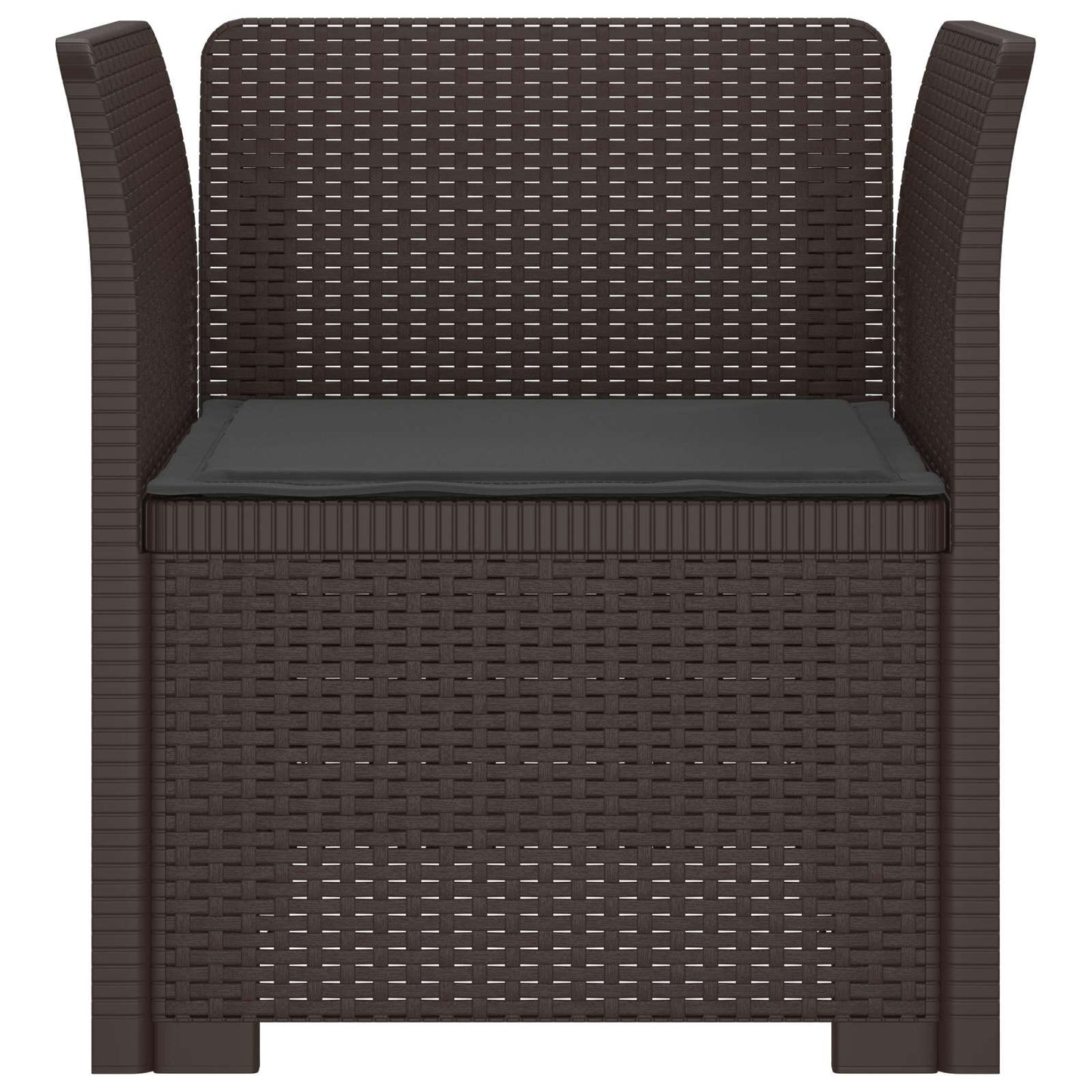 Eénpersoons Fauteuil met Kussen Rattan Look PP Bruin