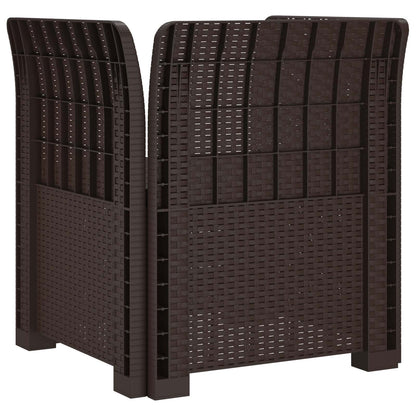 Eénpersoons Fauteuil met Kussen Rattan Look PP Bruin