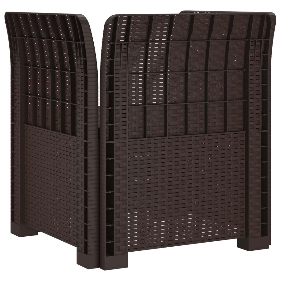 Eénpersoons Fauteuil met Kussen Rattan Look PP Bruin