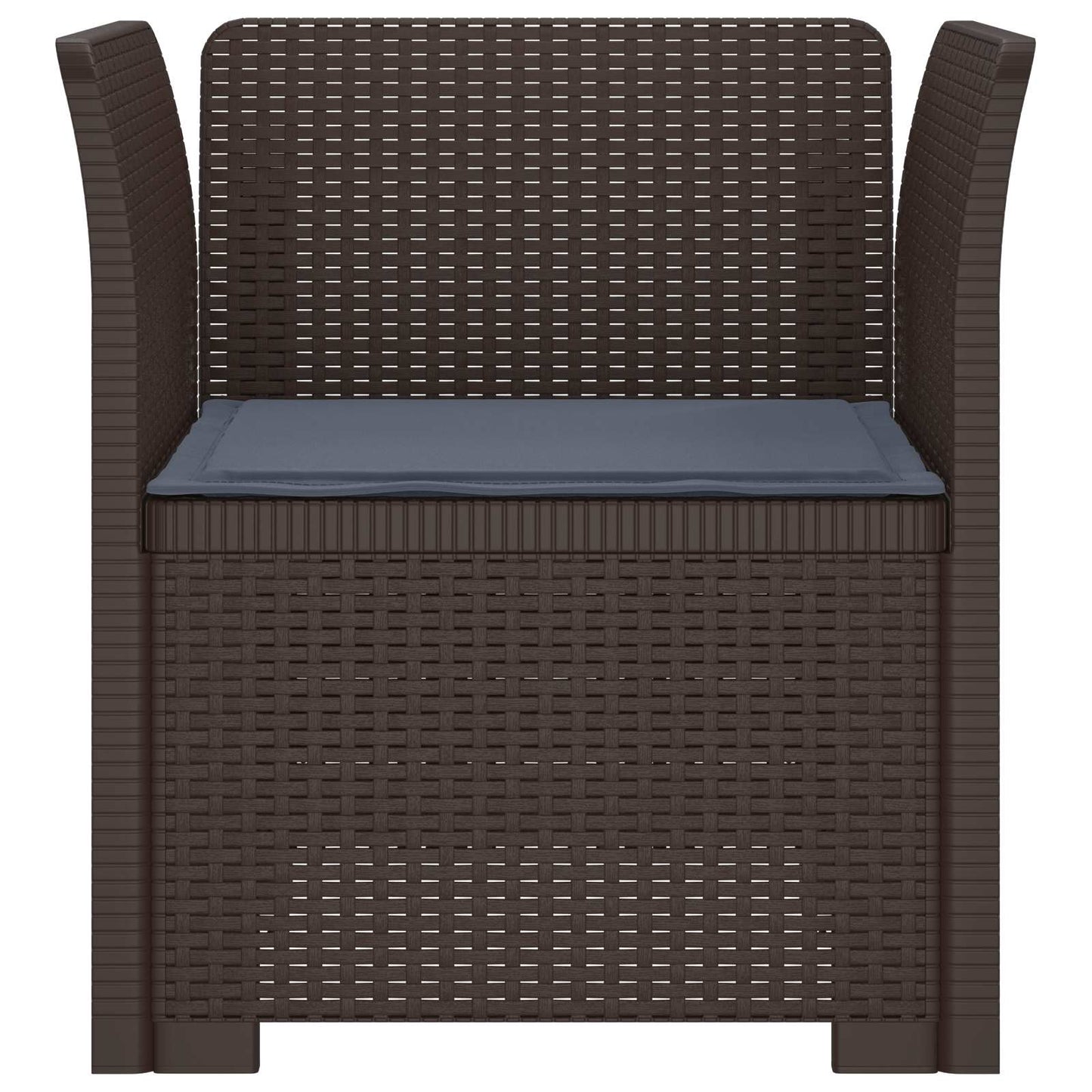 Eénpersoons Fauteuil met Kussen Rattan Look PP Bruin