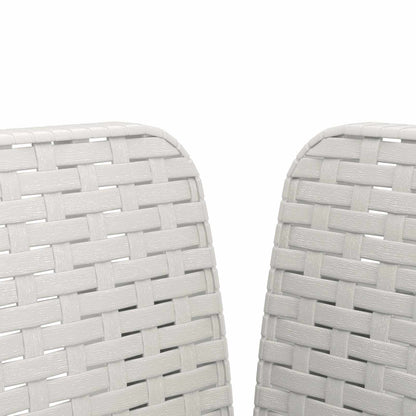 Eénpersoons Fauteuil met Kussen Rattan Look PP Wit